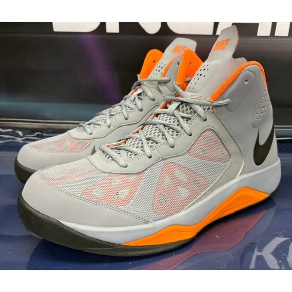 Nike Dual Fusion BB Stealth Orange Grey (2012) 536846-004 Mens sneakers size 12